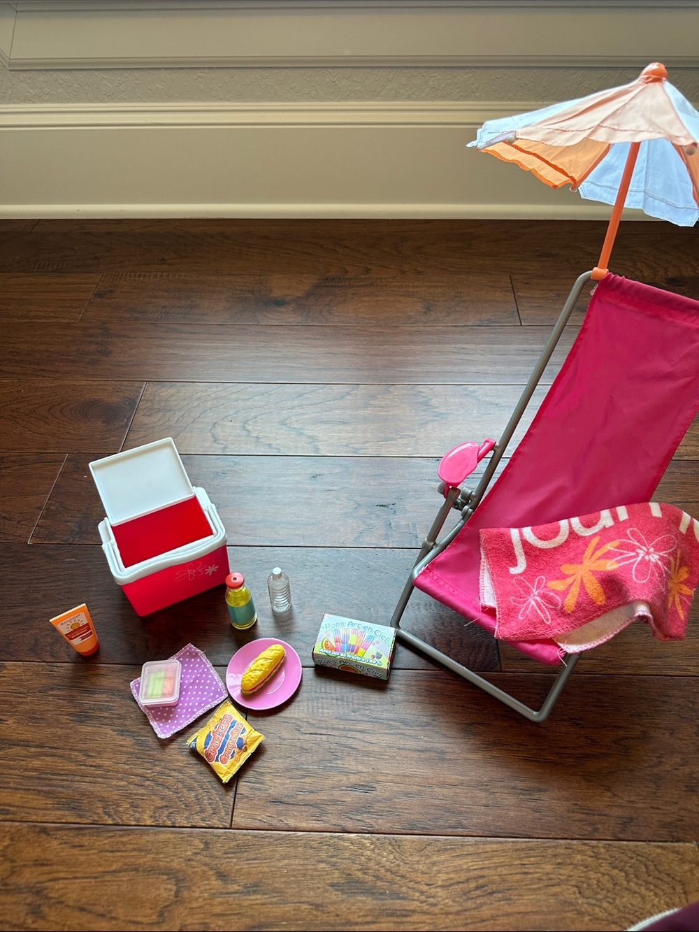 Doll Beach accessories set